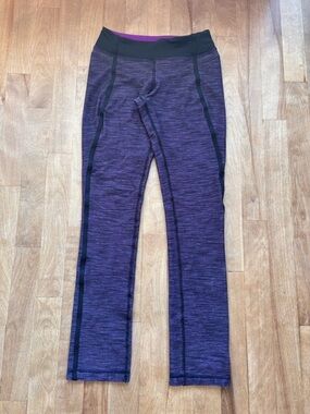 Lululemon Womens Purple Active Leggings with Contrast Waistband